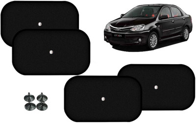 Auto Kite Side Window Sun Shade For Toyota Etios(Black)