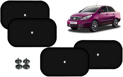 Auto Kite Side Window Sun Shade For Tata Manza(Black)