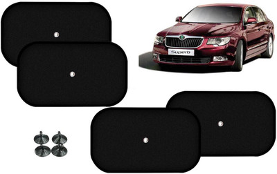 Auto Kite Side Window Sun Shade For Skoda Superb(Black)