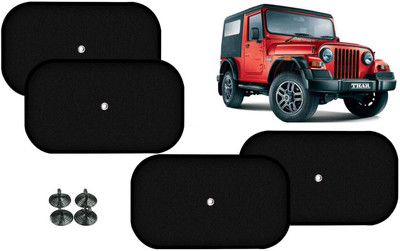 Auto Kite Side Window Sun Shade For Mahindra Thar(Black)