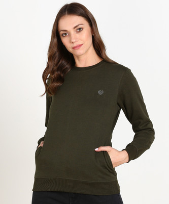 Full Sleeve Solid Women Sweatshirt 