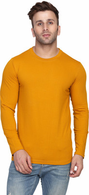 SLOWLORIS Solid Men Round Neck Multicolor T-Shirt