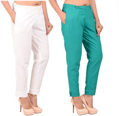 ruhfab Regular Fit Women Multicolor Trousers