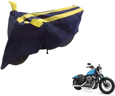 MOM'S GADGETS Two Wheeler Cover for Harley Davidson(XL 1200, Yellow, Black)
