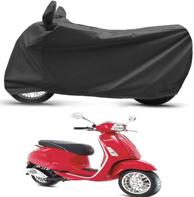 BikenWear Waterproof Two Wheeler Cover for Piaggio(Vespa SXL, Black)