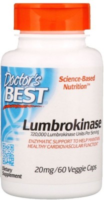 Doctor's Best Lumbrokinase, 20 mg, 60 Veggie Caps(60 No)