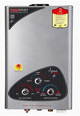 DIGISMART 6 L Gas Water Geyser (AQUA GOLD, Grey)
