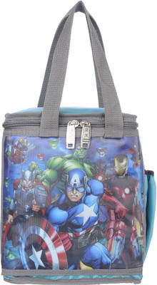 Naaz Waterproof Avengers 3D Printed School Lunch/Tiffin Bag (Sea Green) Waterproof Lunch Bag(Multicolor, 10 L)