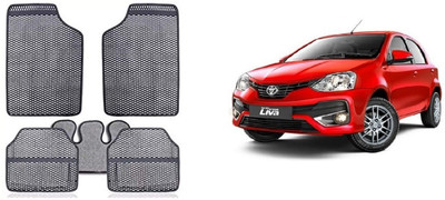 Autofetch Rubber Standard Mat For  Toyota Etios Liva(Grey)