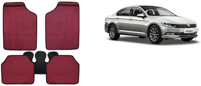 Autofetch Rubber Standard Mat For  Tata Tigor(Red)