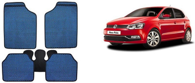 Autofetch Rubber Standard Mat For  Volkswagen Polo Exquisite(Blue)