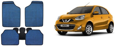 Autofetch Rubber Standard Mat For  Nissan Micra(Blue)