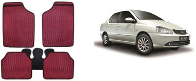 Autofetch Rubber Standard Mat For  Tata Manza(Red)