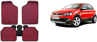 Autofetch Rubber Standard Mat For  Mahindra KUV100(Red)