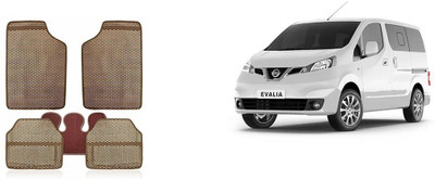 Autofetch Rubber Standard Mat For  Nissan Evalia(Beige)