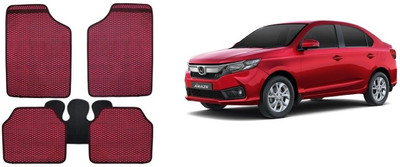 Autofetch Rubber Standard Mat For  Honda City(Red)