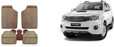 Autofetch Rubber Standard Mat For  Toyota Fortuner(Beige)