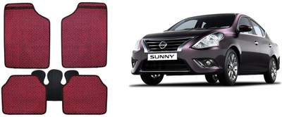 Autofetch Rubber Standard Mat For  Renault Fluence(Red)