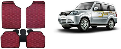Autofetch Rubber Standard Mat For  Toyota Corolla Altis(Red)