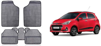 Autofetch Rubber Standard Mat For  Hyundai Grand i10(Grey)