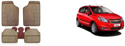 Autofetch Rubber Standard Mat For  Chevrolet Sail Hatchback(Beige)