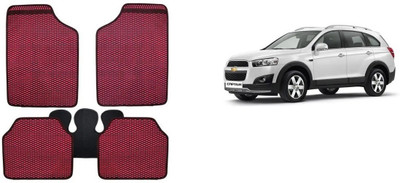 Autofetch Rubber Standard Mat For  Chevrolet Enjoy(Red)