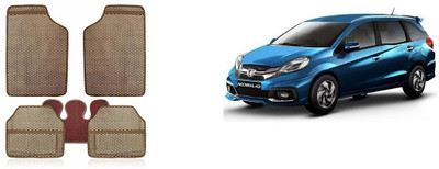 Autofetch Rubber Standard Mat For  Honda Mobilio(Beige)