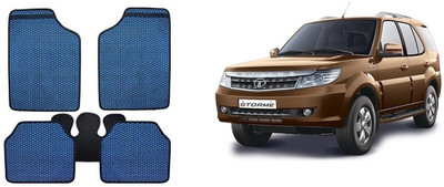 Autofetch Rubber Standard Mat For  Tata Safari Storme(Blue)