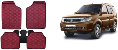 Autofetch Rubber Standard Mat For  Tata Sumo Grande(Red)