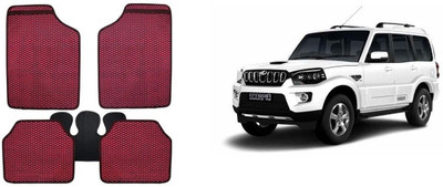 Autofetch Rubber Standard Mat For  Mahindra XUV 500(Red)