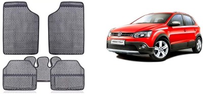 Autofetch Rubber Standard Mat For  Volkswagen Polo Cross(Grey)
