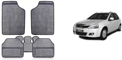 Autofetch Rubber Standard Mat For  Mahindra Verito(Grey)