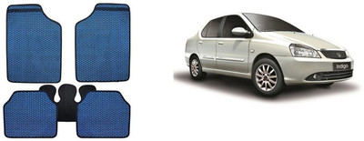 Autofetch Rubber Standard Mat For  Tata Indigo(Blue)
