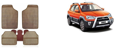 Autofetch Rubber Standard Mat For  Toyota Etios Cross(Beige)