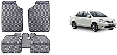 Autofetch Rubber Standard Mat For  Toyota Etios(Grey)