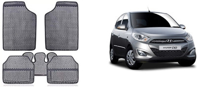 Autofetch Rubber Standard Mat For  Hyundai i10 Active(Grey)