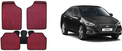 Autofetch Rubber Standard Mat For  Mahindra Quanto(Red)