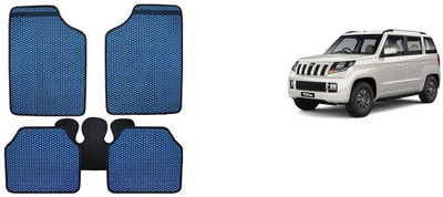 Autofetch Rubber Standard Mat For  Mahindra TUV-300(Blue)