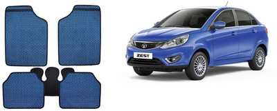 Autofetch Rubber Standard Mat For  Tata Zest(Blue)