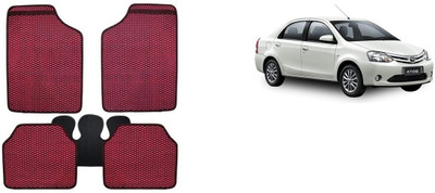 Autofetch Rubber Standard Mat For  Toyota Fortuner(Red)