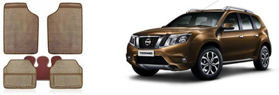 Autofetch Rubber Standard Mat For  Nissan Terrano(Beige)
