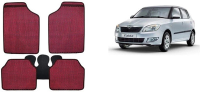 Autofetch Rubber Standard Mat For  Volkswagen Polo Exquisite(Red)