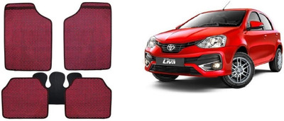 Autofetch Rubber Standard Mat For  Toyota Innova(Red)