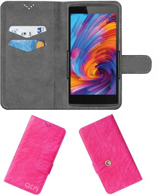 ACM Flip Cover for Intex Cloud Jewel(Pink, Cases with Holder, Pack of: 1)