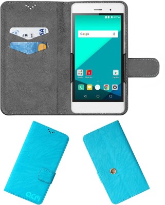 ACM Flip Cover for Micromax Spark 4g(Blue, Cases with Holder, Pack of: 1)