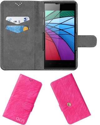 ACM Flip Cover for Hsl H1 Smart(Pink, Cases with Holder, Pack of: 1)