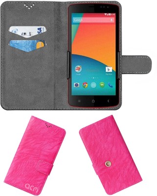 ACM Flip Cover for Spice Stellar Mi-507(Pink, Cases with Holder, Pack of: 1)
