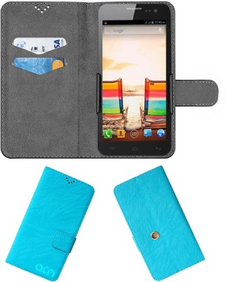 ACM Flip Cover for Micromax Canvas 2.2 A114(Blue, Cases with Holder, Pack of: 1)