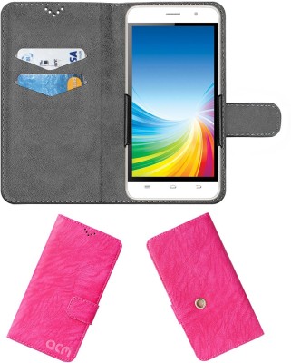 ACM Flip Cover for Intex Cloud 4g Smart(Pink, Cases with Holder, Pack of: 1)