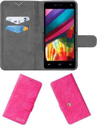ACM Flip Cover for Iball Andi 5t Cobalt 2(Pink, Cases with Holder, Pack of: 1)